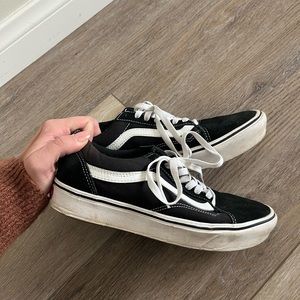 Womens 9 comfy Cush vans old skool